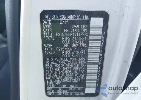 2014 Nissan Juke Sv from USA, damaged, VIN JN8AF5MR2ET353911